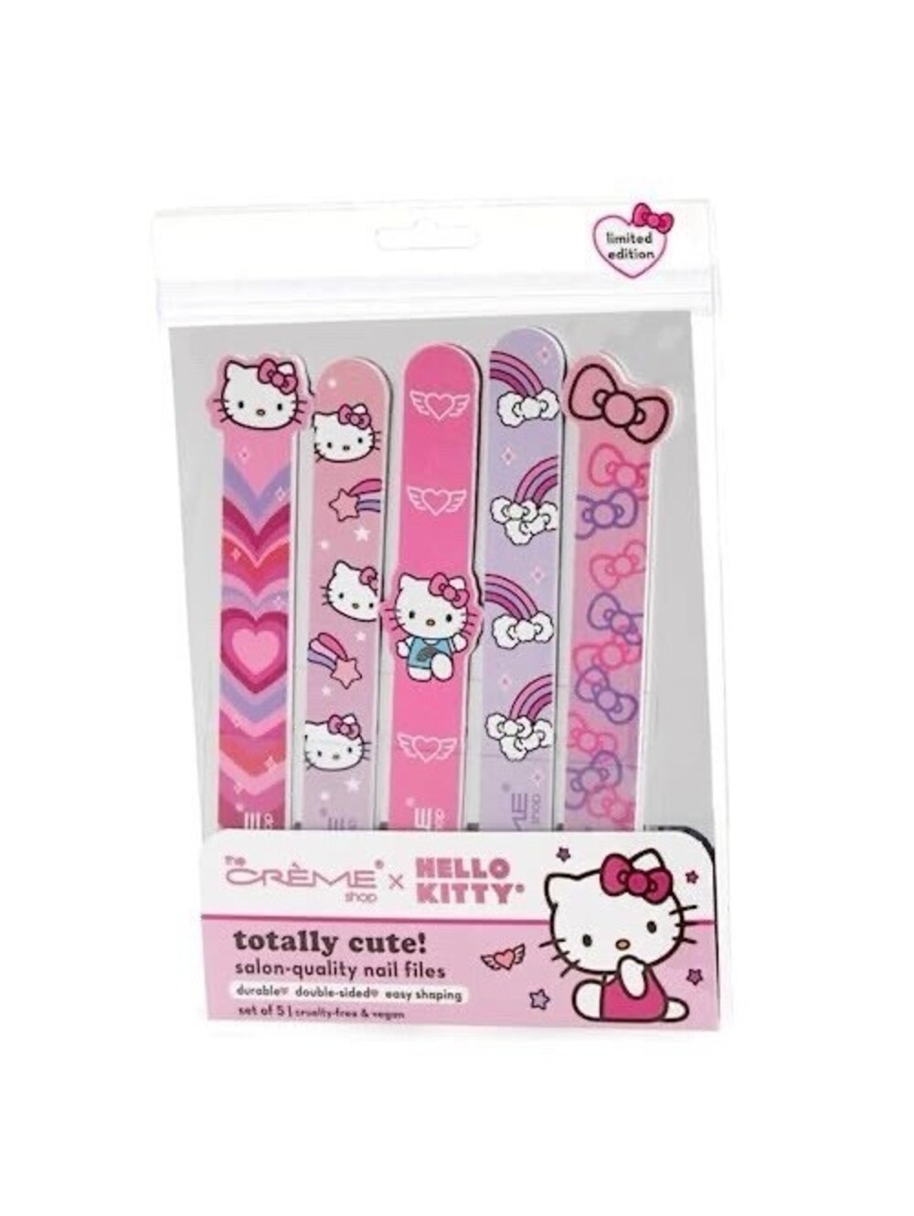 Hello Kitty The Crème Shop Nail File Double-Sided Sandpaper Pink/Purple HKNF9091